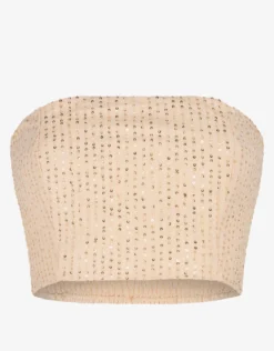 Sequin Bandeau Top - Melon