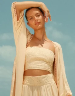 Sequin Bandeau Top - Melon