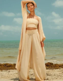 Sequin Bandeau Top - Melon