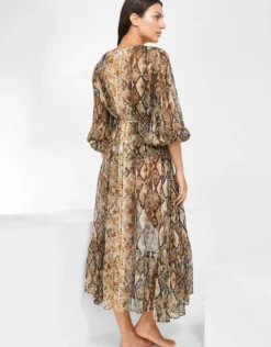 Serpent Long Blouse Dress - Python
