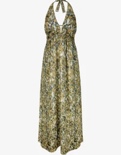 Serpent Maxi Halter Dress - Python