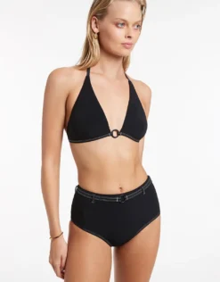 Signature High Waist Bikini Pant - Black