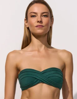 Silhouet Twist Bandeau Bikini Top - Evolving Teal