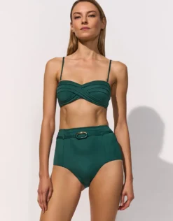 Silhouet Twist Bandeau Bikini Top - Evolving Teal