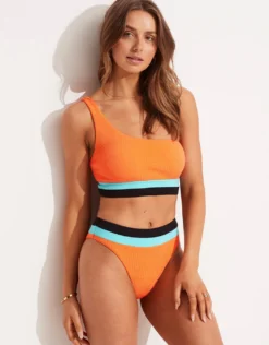 Slice of Splice High Rise Bikini Pant - Tango