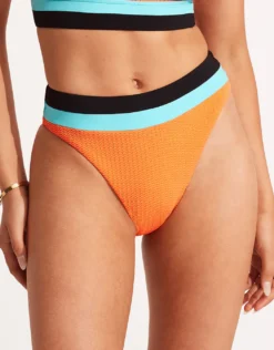 Slice of Splice High Rise Bikini Pant - Tango