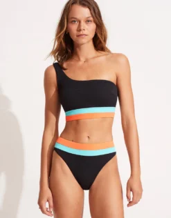 Slice of Splice High Rise Bikini Pant - Black