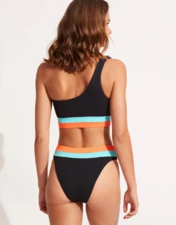 Slice of Splice High Rise Bikini Pant - Black