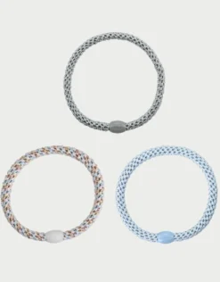 Slim Hair Tie Bundle - Pale Pastel Blues