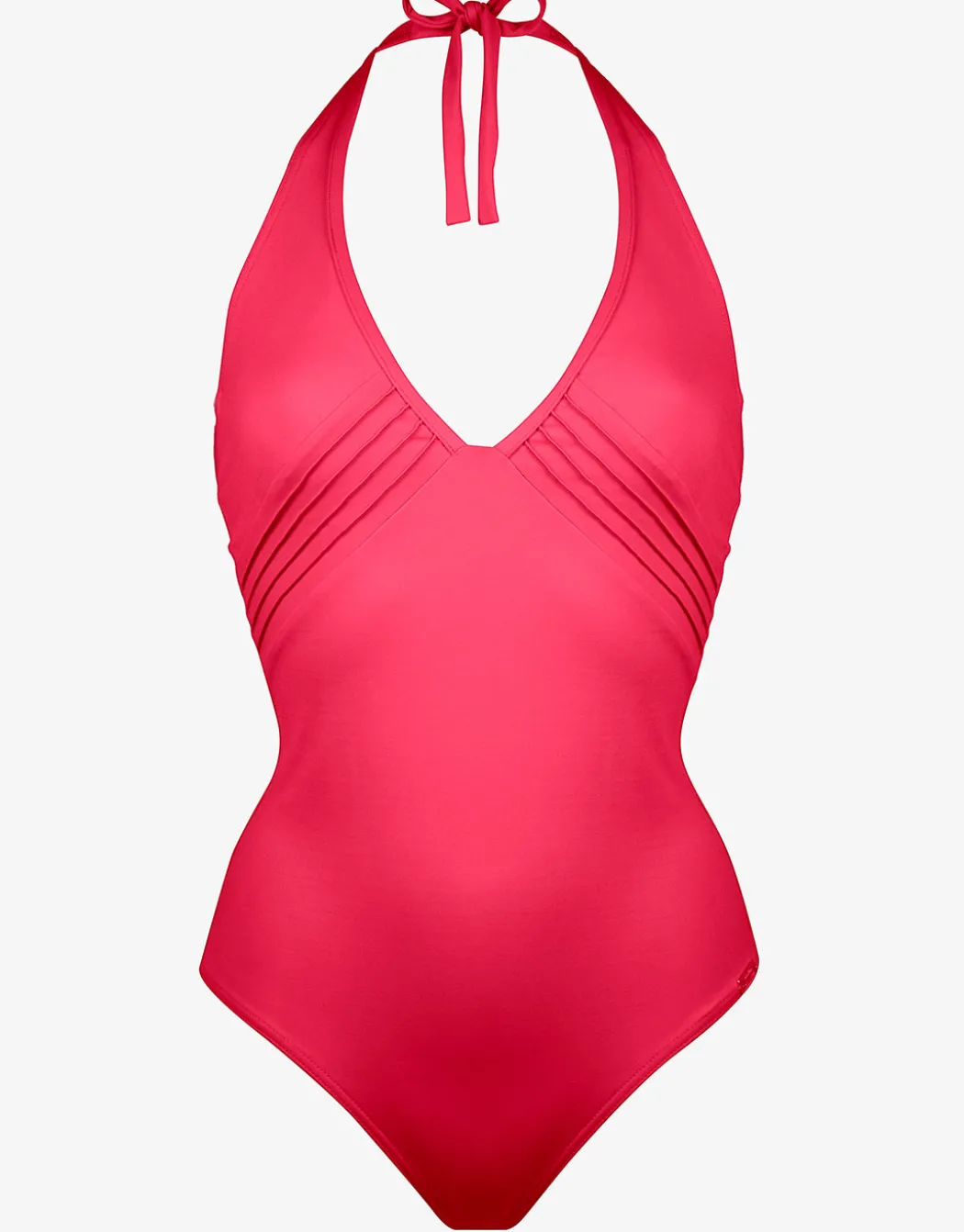 Softline Plunge Halter Swimsuit - Watermelon
