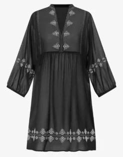 Solid Beach Dress - Black