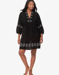 Solid Beach Dress - Black