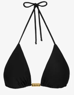 Solid Besse Tri Bikini Top - Black