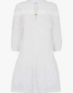 Solta Broderie Anglaise Dress - White
