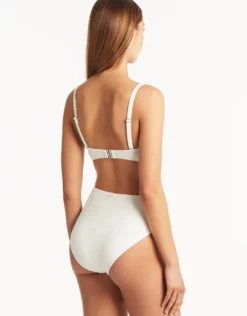 Spinnaker Retro High Waist Bikini Pant - White