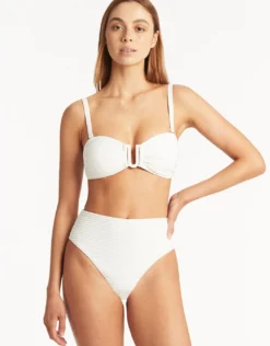 Spinnaker Retro High Waist Bikini Pant - White