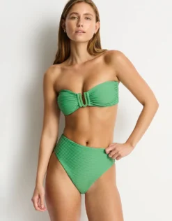 Spinnaker U Bar Bandeau Bikini Top - Moss