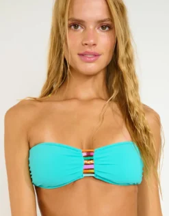 Spring Zino Bandeau Bikini Top - Emeraude