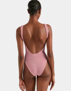 Square Neck Swimsuit - Dusty Pink