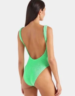 Square Neck Swimsuit - Lime