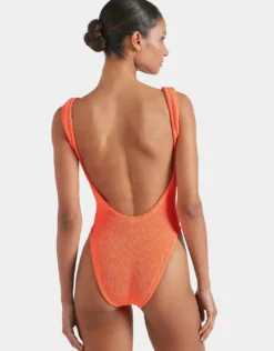 Square Neck Swimsuit - Orange