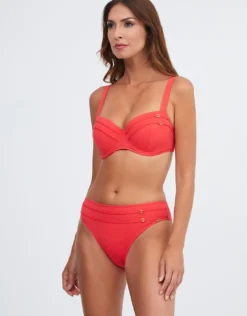 Stella Bikini Pant - Deep Coral