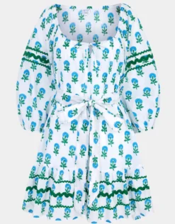 Stella Dress - Aqua Marigold