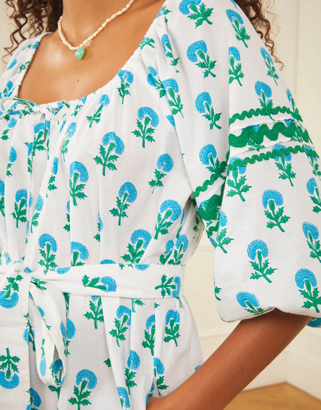 Stella Dress - Aqua Marigold