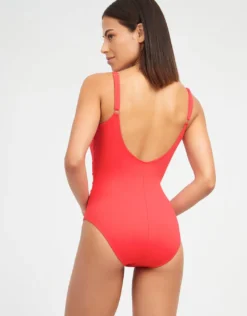 Stella High Front Swimsuit - Coral
