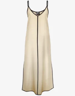 Stratum Silk Maxi Dress - Sand Black