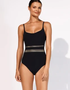 Stratum Underwired Swimsuit - Black Sand