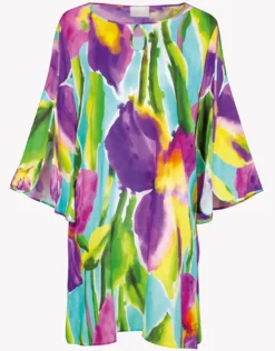 Summer Aquarelle Tunic - Aqua Iris