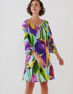 Summer Aquarelle Tunic - Aqua Iris