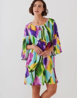 Summer Aquarelle Tunic - Aqua Iris