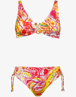Summer Infusion Detail Moulded Bikini Set - White Summer