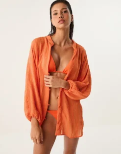 Sundream Yana Long Sleeve Blouse - Orange