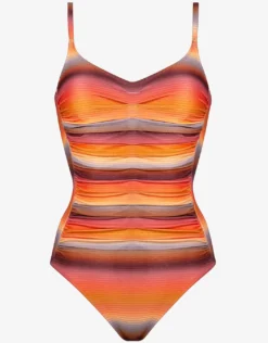 Sundrenched Ruched Underwired Swimsuit - Golden Hour