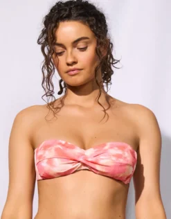 Sunhaze Dreams Twist Bandeau Bikini Top - Solar Energy