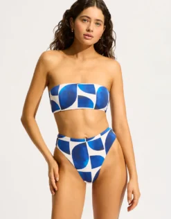 Sunray Reversible Tube Bikini Top - Ultramarine