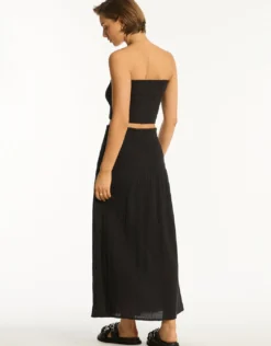 Sunset Beach Bandeau Top - Black