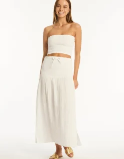 Sunset Beach Bandeau Top - White