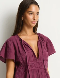 Sunset Short Daydress - Merlot