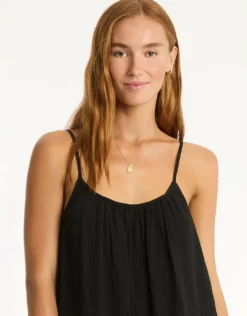 Sunset Short Sundress - Black