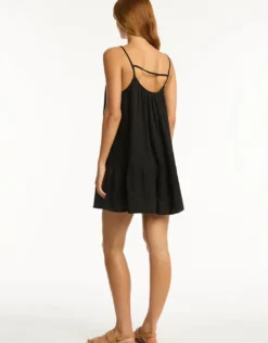 Sunset Short Sundress - Black