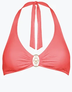 Suntouched Solids Halter Bikini Top - Juicy