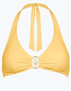 Suntouched Solids Halter Bikini Top - Lemony