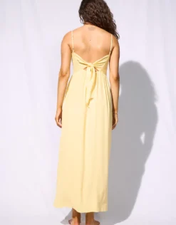 Suntouched Solids Strappy Dress - Lemony