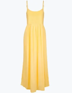 Suntouched Solids Strappy Dress - Lemony