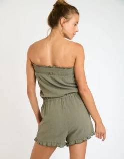 Tafalia Wayan Bandeau Playsuit - Kaki