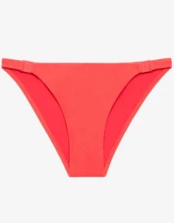 Terry Logo Trim Devin Hipster Bikini Pant - Coral
